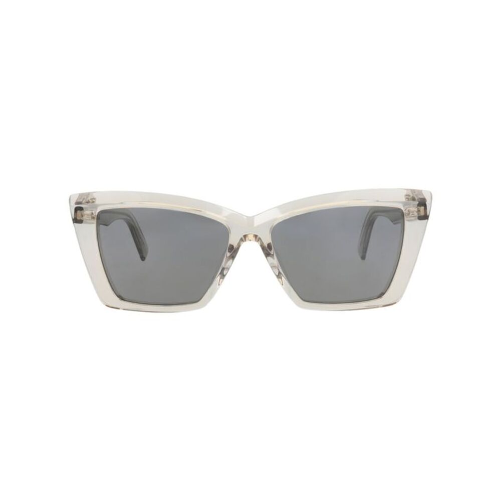 Saint Laurent Cat Eye-Frame Recycled Acetate Sunglasses Beige Womens